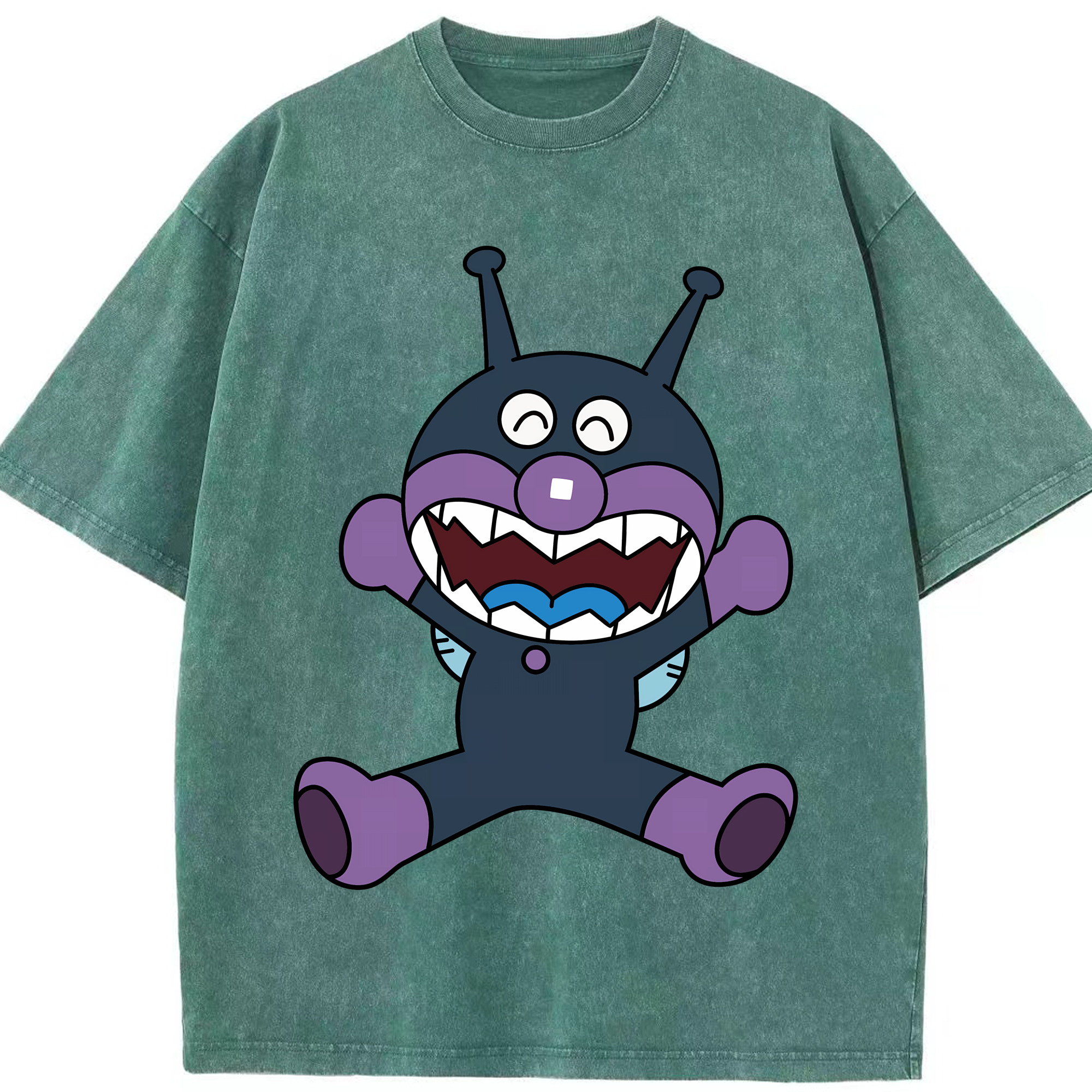 （画像用） アンパンマン Anpanman 綿100% ヴィンテージ風 半袖Tシャツ（フロントプリント）